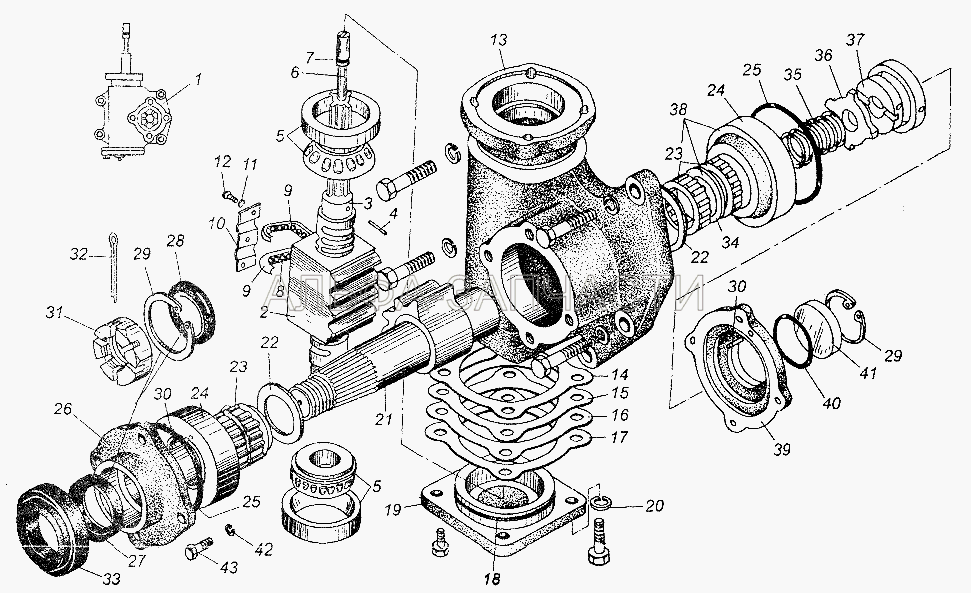 Механизм рулевой (082-090-46-2-3 Болт М14-6gх30) 